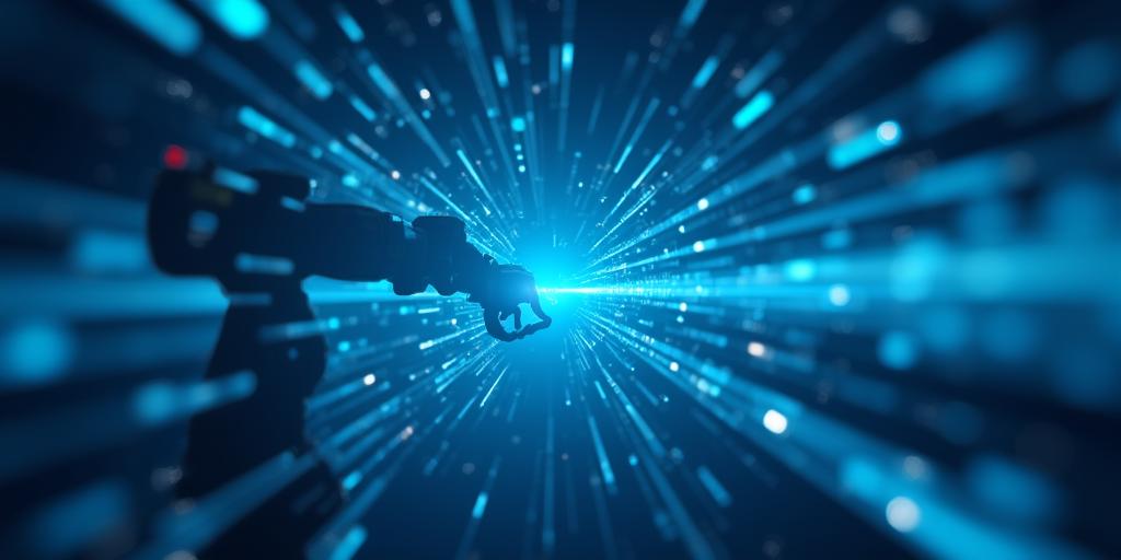 産業オートメーションの未来を象徴する抽象的なビジュアル